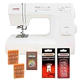 Janome HD3000 Heavy Duty Sewing Machine w/Hard Case + Ultra Glide Foot + Blind Hem Foot + Overedge...