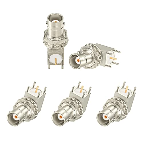 Conector BNC hembra de ángulo recto Superbat 5 piezas miniatura 1