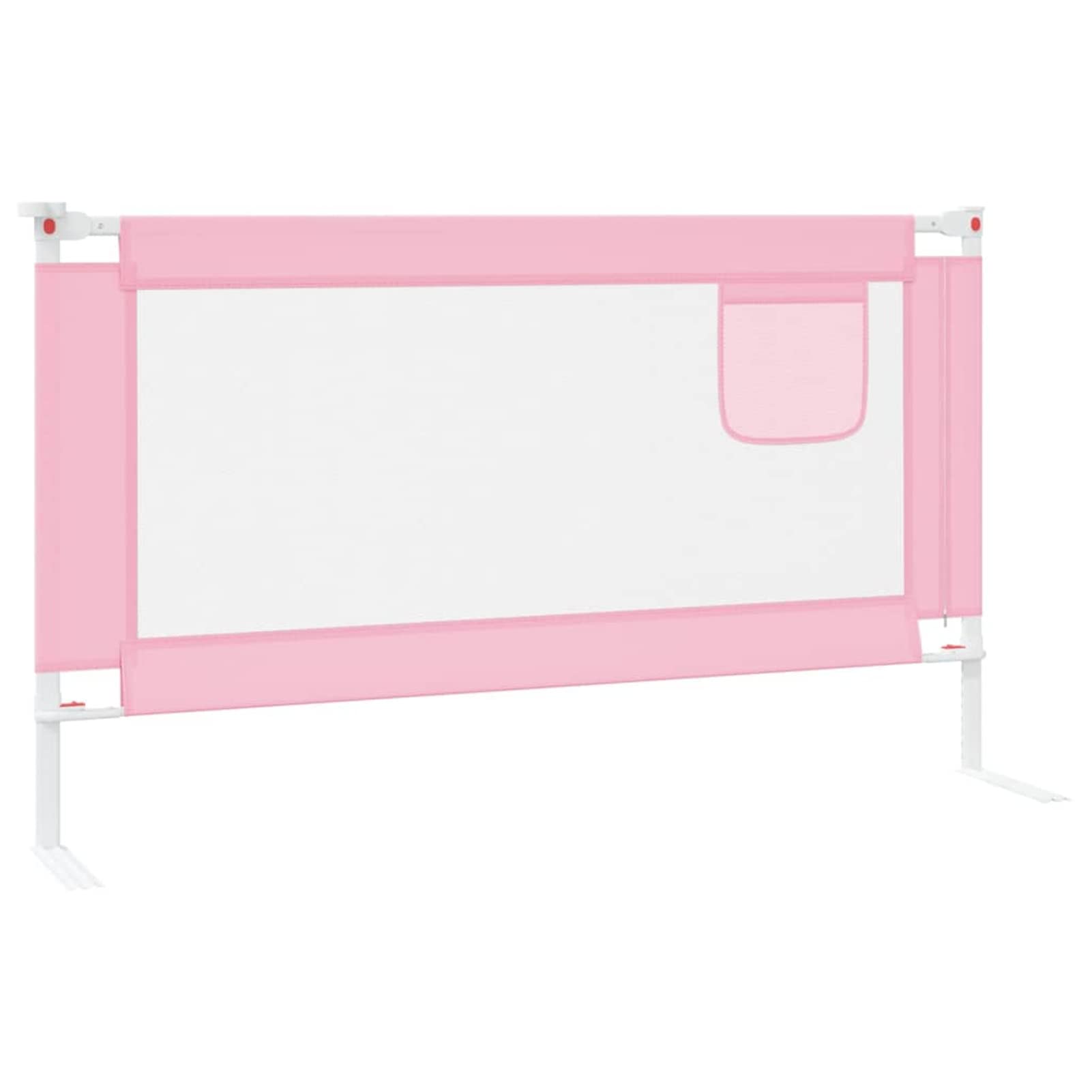 MOONAIRY Barandilla de Seguridad Cama de niño, Barandilla Cama Niño, Barrera Cuna, Defensa Extensible, Barandilla Sofa, Rosa Tela 140x25 cm
