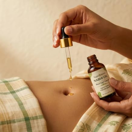 Image of Nabhi Oil Blood Sugar Support Herbal Navel Care Oil for Daily Wellness Traditional Botanical Blend Lightweight Fast Absorbing Formula for Men and Women 30ml Natural Body Care (1)