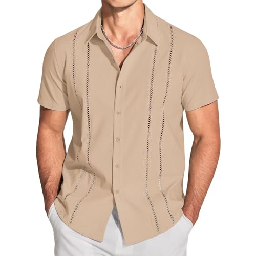 Chemise lin homme manches courtes Guayabera pour vos soirées et vacances