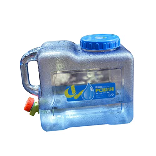 Récipient d'eau carré PC 8L transparent pour transport en voiture