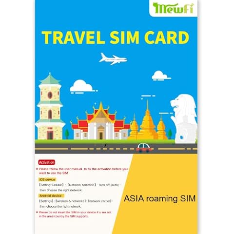 Asia SIM Card Asia Roaming SIM 30 Days 5GB Data only SIM Applicable to: Japan, Korea, Thailand, Hong Kong, Macau, Singapore, Malaysia, Vietnam Cover