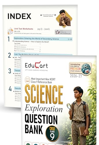 Image of Educart CBSE Class 9 Question Bank 2027 Bundle of 2 Books | New NCERT Based Reference & Guidebook for 2026-27 | Science Exploration & Mathematics Ganita Manjari Part 1 With Pull-Out Worksheets