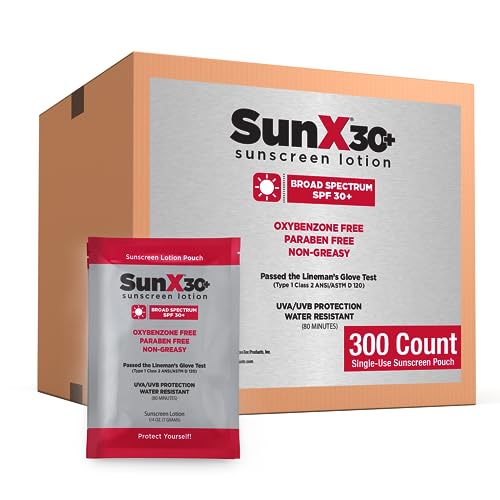 CoreTex Pacotes de Protetor Solar Individuais Sun X 30+ Spf Taman...