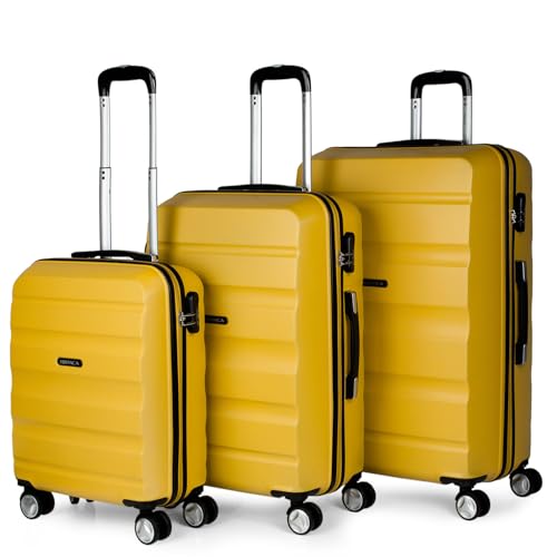 Luggage Set, Mustard, tal-lt - Main Image