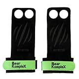 Bear KompleX 2 hole Gymnastics grips are great for WODs, pullups, weight lifting, chin ups, cross training, exercise, kettlebells, and more. Protect your palms from rips and tears! MED 2hole YLW