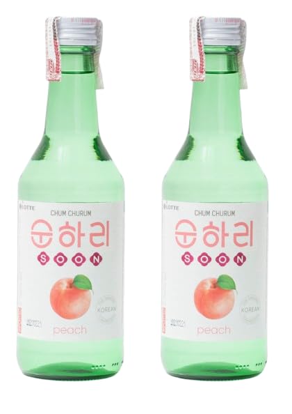 Korean Soju Lotte Peach Flavor, 360ml, Chum Churum