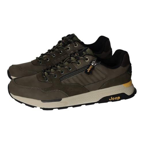 Jeep Ontario chaussures de sport homme avec double fermeture zippée et lacets ajustables