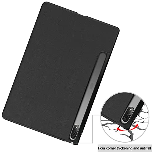 Lobwerk Case for Lenovo Tab P12 Pro 12.6 Inch Smart Cover Case with Stand Function and Auto Sleep/Wake Function, Black - Image 3