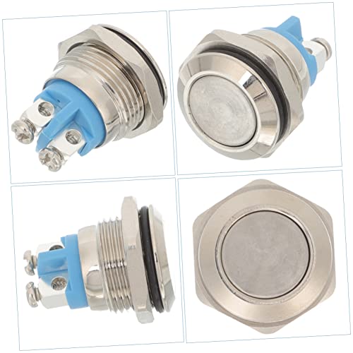DOITOOL 2 peças de campainha com fio botões de metal anel com fio campainha botão de campainha com f