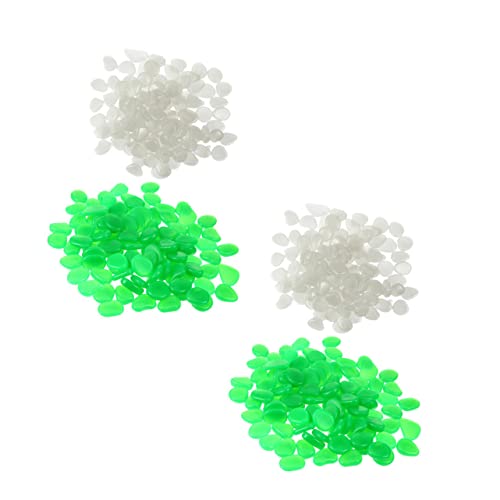 Yardenfun 200pcs Luminous Stone Decorative Pebbles for Betta Fish Tank Decorations