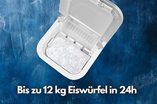 Edelstahl Eiswürfelmaschine | Ice Cube Maker | 12 kg in 24h | 2,2 Liter Kapazität | Eismaschine | Eiswürfel | Eiswürfelbereiter | Eiswürfelzubereiter | – Bild 4