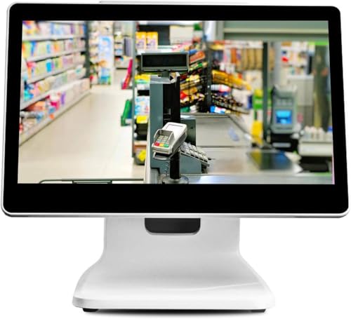 Image of Commercial Touch Screen Cash Register,15.6 inch LCD Touch Cash Register,windows 7 /10 Touch Cash Register, SSD 64GB Cash Register Monitor for Supermarket,Convenience Store,Shopping Center