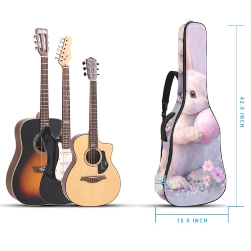 Étui guitare acoustique imperméable 109 cm avec sangle dos et poches
