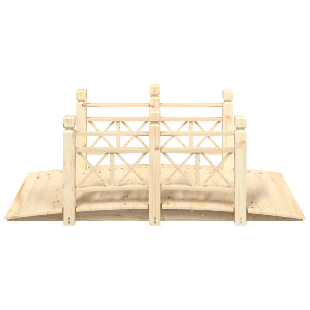 Generico Ponte Giardino Ringhiere 150x67x56cm Legno Massello Abete Rosso,Prato e Giardino,Vita all'aperto,Strutture da Esterno,Ponti da giardino-363359