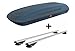 Produktbild VDP-CA480 Dachbox 480 Liter Carbon Look abschließbar + VDP004 Relingträger kompatibel mit VW Touran ab 2003 Aluminium