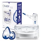 FLAEM Nebulair+ Inhalator Pneumatyczno-Tłokowy, Profesjonalny, Cichy, Dwie Prędkości Inhalacji, z Nebulizatorem RF7 Dual Speed Plus, do Intensywnej Terapii Aerozolowej