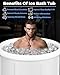 XL Ice Bath Tub for Athletes & Adults - 105 Gallons Ice Tub, Cold Plunge Tub with Cover, Ice Plunge Tub for Recovery & Cold Water Therapy, Inflatable Ice Bath Barrel for Indoor Outdoor- Grey