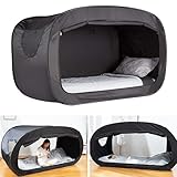 Tienda de Campaña, Cama Plegable con Diseño Opaco, Tienda de Campaña Completa para Niños y Adultos (Black)