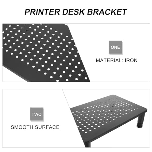 Support écran réglable en métal noir de qualité pour bureau moderne - 4