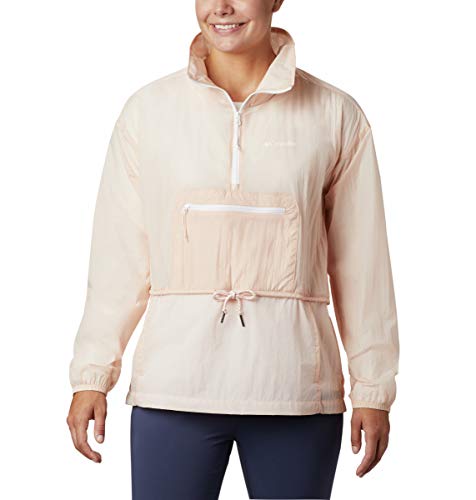 Columbia Padrão Berg Lake Anorak feminino, embalável, pêssego, pequeno