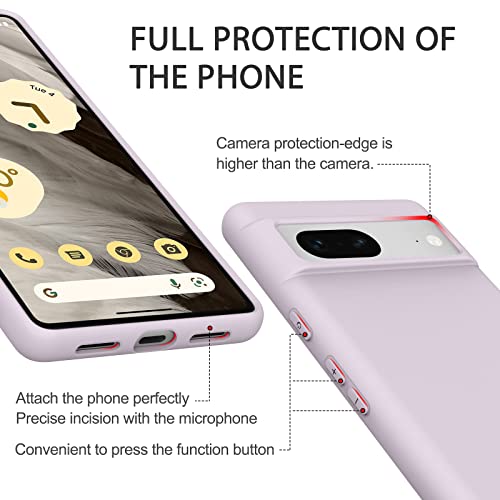 Amzpas for Google Pixel 8 Case, Soft Silicone Slim Thin Anti-Scratch Protective Phone Cover for Google Pixel 8 Phone Case 6.2 Inches, Lilac by Amzpas - Image 4