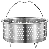 Cabilock Dampfgarer Einsatz Dämpfeinsatz Dampfgarer Topf Dampfkorb Edelstahl Dämpfgitter Dämpfer Korb Reis Dampfgarer Schnellkochtopf Ersatzteile Gemüsedämpfer Fisch Steamer Zubehör 18CM