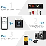 1Mii Bluetooth Receiver for HiFi, Bluetooth 5.1 Audio Adapter for Home Stereo Music Streaming System with AUX 3.5/ Phono RCA Output, Low Latency, Bass Mode, Works with Smart Phones and Tablets - Image 2
