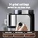 Ollygrin Flat Burr Coffee Grinder Electric, Coffee Bean Grinder Electric Espresso, Stainless Steel Coffee Bean Grinder With 14 Grind Settings 12 Cups SilverV01S