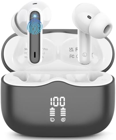 Wireless Earbuds, 2025 Bluetooth 5.4 Headphones in Ear with 4 ENC...