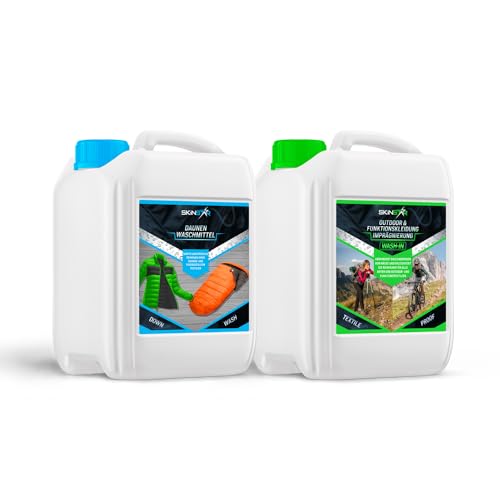 SkinStar Detergente especial de plumón + impregnación Wash-In, pack doble de 2,5 l cada uno