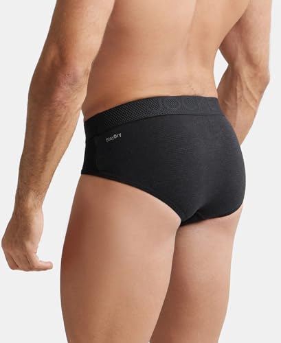 Image of Jockey LM05 Men Bamboo Cotton Elastane Stretch Breathable Mesh Brief with StayDry Treatment