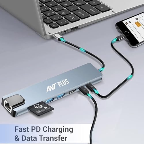 Image of Booster 801 Type-C to HDMI+SD /TF+USB3.0 * 2+PD*2+LAN(100) - Grey