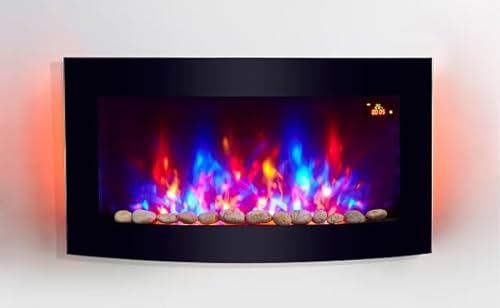 TruFlame 89.2cm Curved Glass Electric Fire