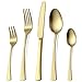 Bestdin Besteck Set 6 Personen, 30 teilig Edelstahl Besteckset Matt Champagner Gold Essbesteck Set mit Messer Gabel Löffel, Hochwertiges Edelstahlbesteck, Spülmaschinenfest.
