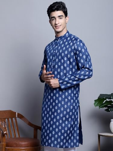 Image of Jompers Men's Cotton Regular Fit Casual Kurta