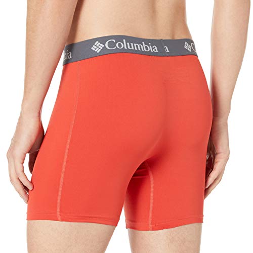 Columbia Men's Boxer Brief Underwear, Red/White/Grey, Extra Large #TOP2