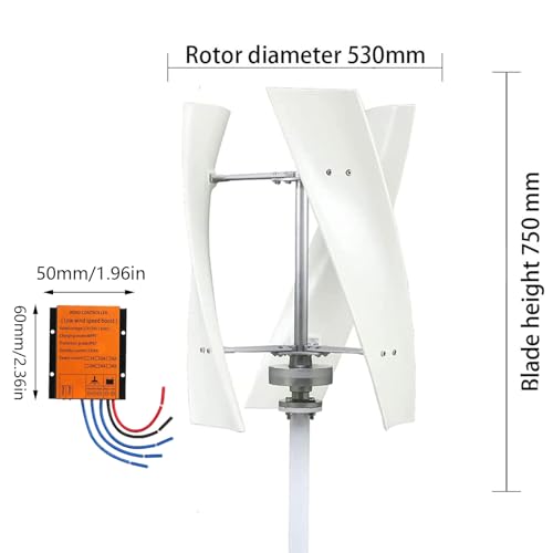 Zestaw generatora turbiny wiatrowej 400 W – 3 łopatki DC 12 V/24 V z kontrolerem ładowania MPPT do użytku morskiego, kampera, użytku domowego - wydajne rozwiązanie energii odnawialnej