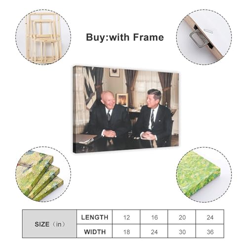 Impression sur toile Dwight D Eisenhower Tableau John F Kennedy N - 2