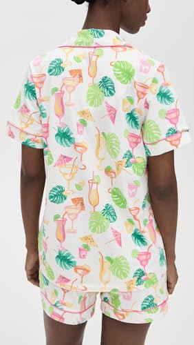 Image of Bed Head PJs Womens Matching Pajamas - Soft Organic Short Sleeve Button Down PJ Shirt & Shorts Set - Sleepwear & Loungewear