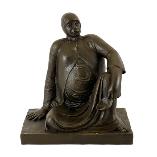 Konst & Ambiente rysk Bettlerin med skål (1906) – Ernst Barlach skulptur köp – 100 % brons – bronsmålning