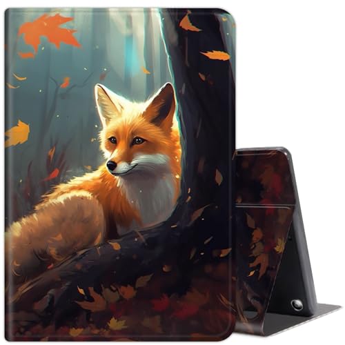 for All-New Amazon Kindle Fire HD 10 Tablet Case (13th Generation, 2023 Release) 10.1",with Auto Wake/Sleep PU Leather Multi-Angle Stand Smart Cases for Fire Tablet 10 2023,Cute Fox Forest -69
