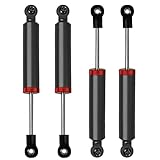 4Pcs RC Car Shocks Shock Absorber Internal Spring Shocks Damper Upgrade Parts Compatible with Axial SCX10 Traxxas TRX4 Redcat Tamiya 1/10 RC Crawler (Hole Distance:90mm, Black)