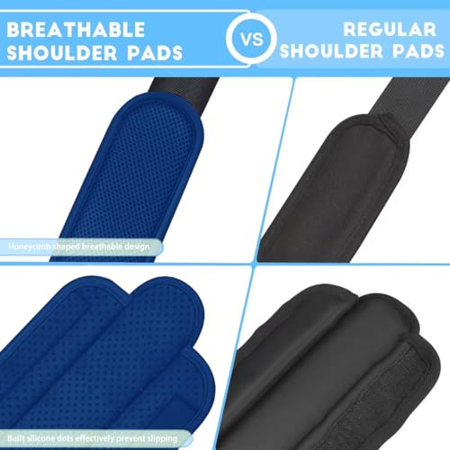 ZINZ 2-Pack Universal Shoulder Pad with Ultra thick Cushion for Bag Luggage Bag Crossbody, Plus Long & Anti-Slip & Breathable,Blue4