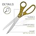 Ribbon Cutting Ceremony Kit Gold – 25 Inch Giant Scissors for Ribbon Cutting Ceremony and Gold Scissors for Grand Opening Decorations for Special Events Inaugurations and Openings