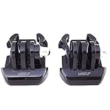 Wiseup™ 2x Black Buckle Basic Strap Mount Clips for GoPro HD Hero 4 3+ 3 2 1 Sport Camera