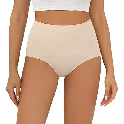 FallSweet Tummy Control Knickers for Women Shapewear No Show High Waisted Underwear(beige-1pc,L) Cover