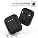AhaStyle AirPods Case Cover Silicone Protective Skin Compatible with Apple AirPods 2 & 1 [Front LED Not Visible] (Black)