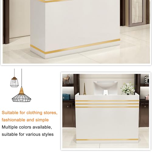 Bureau d'accueil pour petits espaces avec rangements intégrés - 5